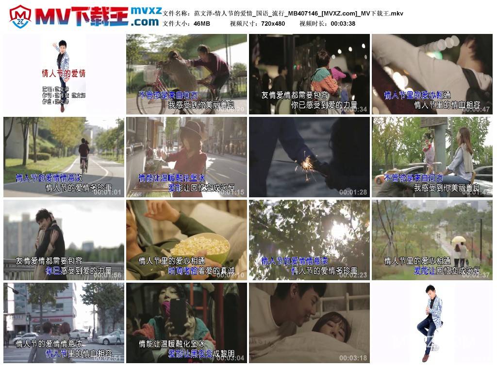 范文泽-情人节的爱情_国语_流行_MB407146